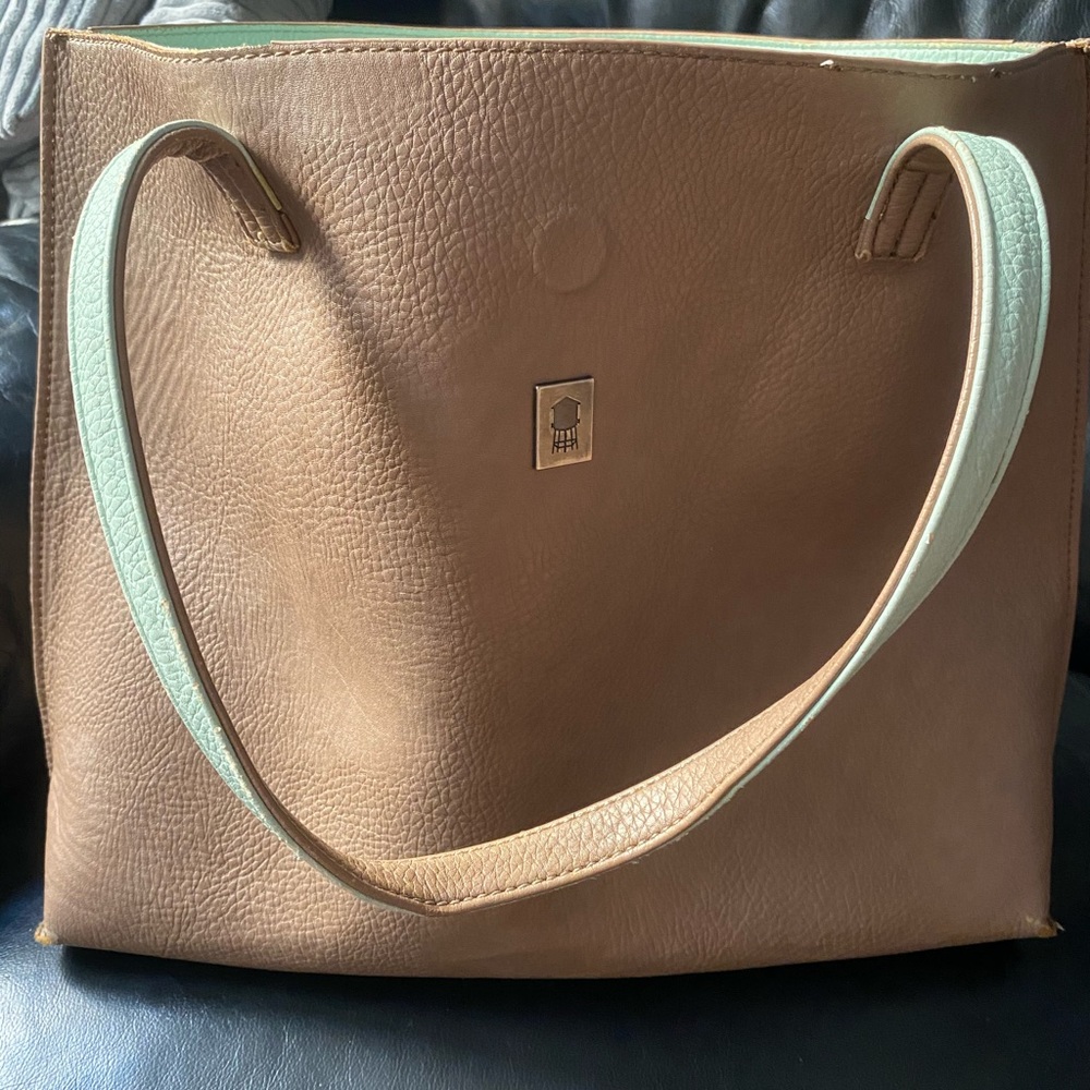 BROOKLYN INDUSTRIES: Reversible Tote (Tan/Mint)